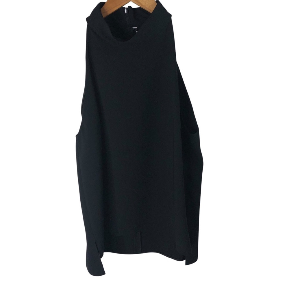 Zara Halter Neck Sleeveless Top Blouse Sz S Black Office Minimalist Corpcore - Picture 6 of 11